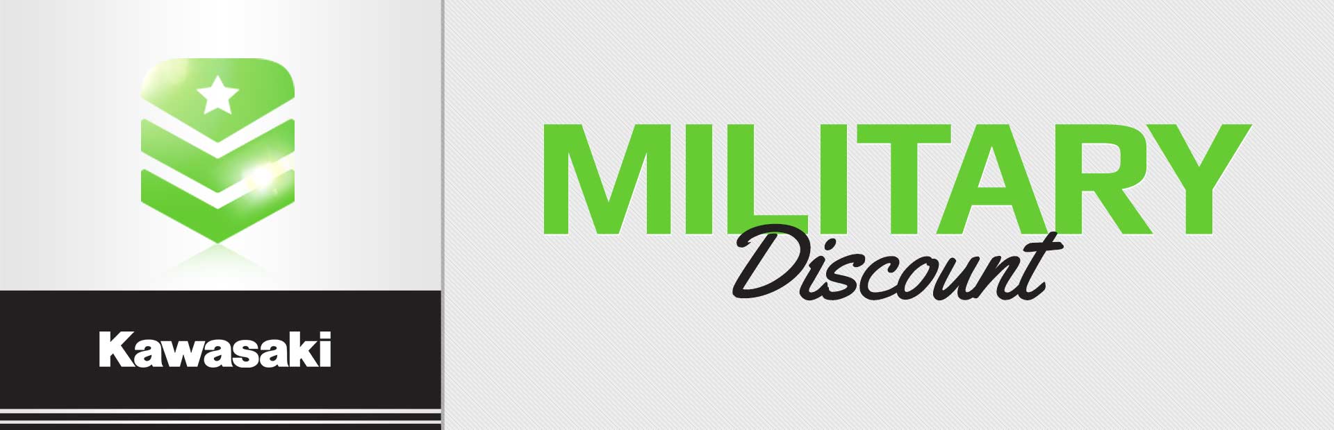 Kawasaki: Military Discount